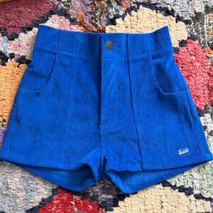 Hammies Blue Corduroy Women Shorts